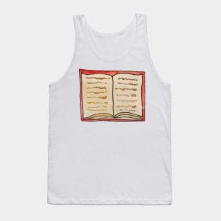 Book Watercolor Seamless Pattern Tank Top